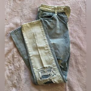 Vervet skinny distressed patchwork jeans size 25
